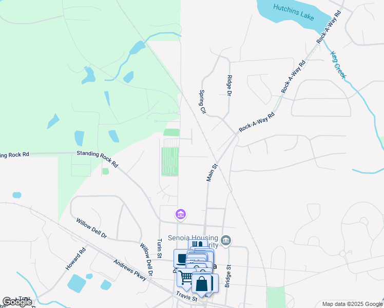map of restaurants, bars, coffee shops, grocery stores, and more near 32 Matthews Street in Senoia