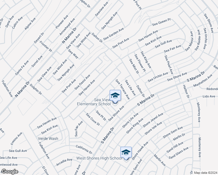 map of restaurants, bars, coffee shops, grocery stores, and more near 2512 Sea Gull Avenue in Thermal