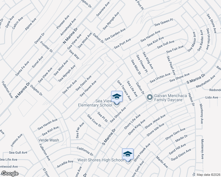 map of restaurants, bars, coffee shops, grocery stores, and more near 2512 Sea Gull Avenue in Thermal