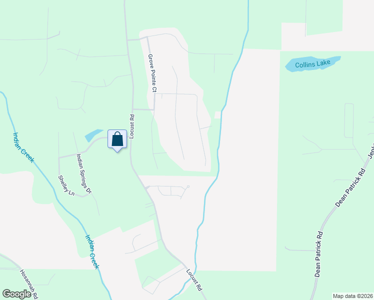 map of restaurants, bars, coffee shops, grocery stores, and more near 626 Grove Pointe Way in Locust Grove