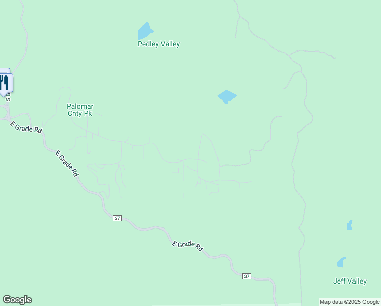 map of restaurants, bars, coffee shops, grocery stores, and more near 22228 Crestline Road in Palomar Mountain