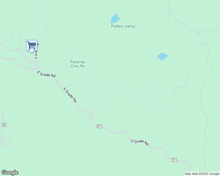 map of restaurants, bars, coffee shops, grocery stores, and more near 22021 Crestline Road in Palomar Mountain