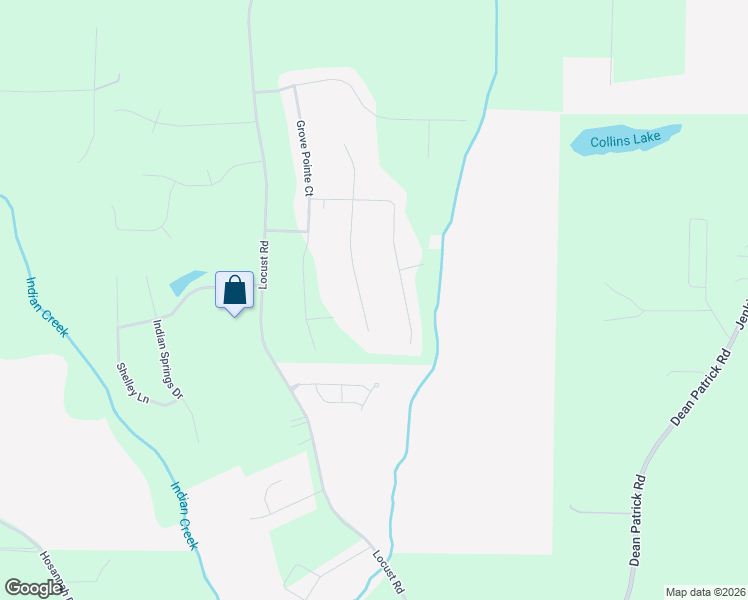 map of restaurants, bars, coffee shops, grocery stores, and more near 626 Grove Pointe Way in Locust Grove