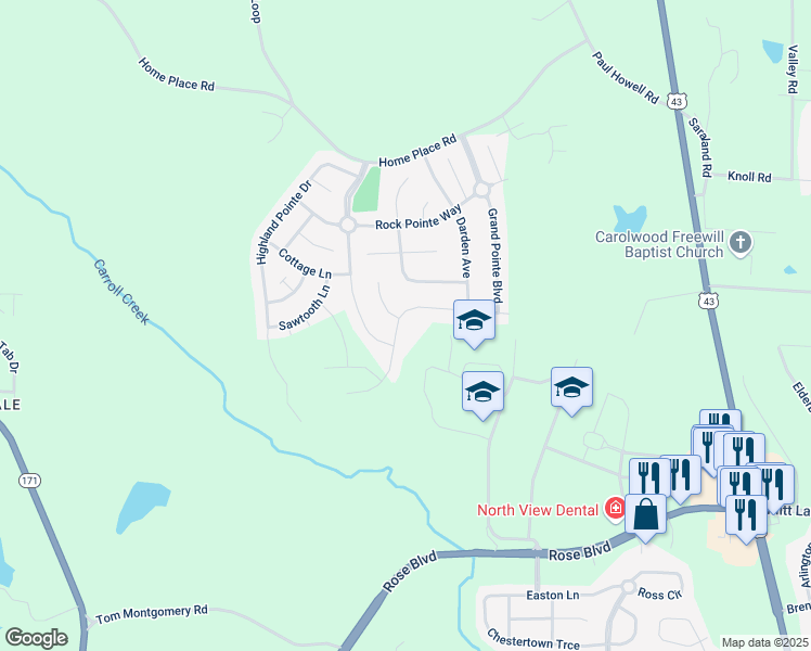 map of restaurants, bars, coffee shops, grocery stores, and more near 12584 Windword Pointe Drive in Northport