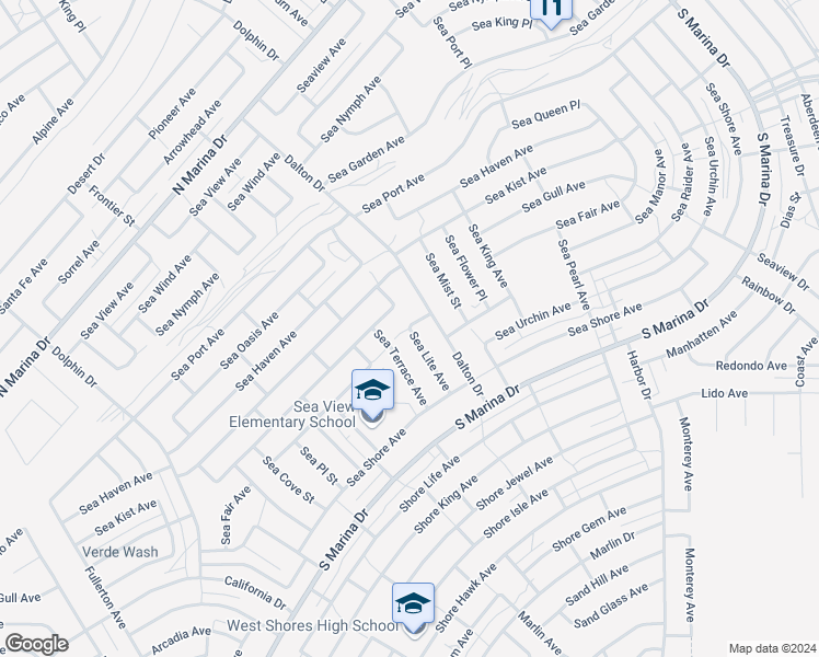 map of restaurants, bars, coffee shops, grocery stores, and more near 2495 Sea Fair Avenue in Thermal