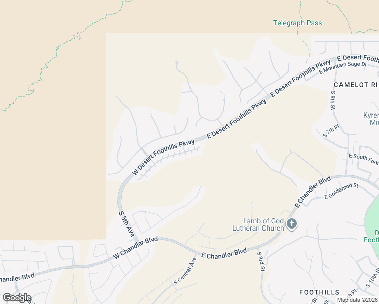 map of restaurants, bars, coffee shops, grocery stores, and more near 415 West Desert Foothills Parkway in Phoenix