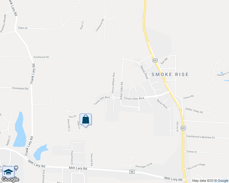 map of restaurants, bars, coffee shops, grocery stores, and more near 14007 Prince William Way in Northport