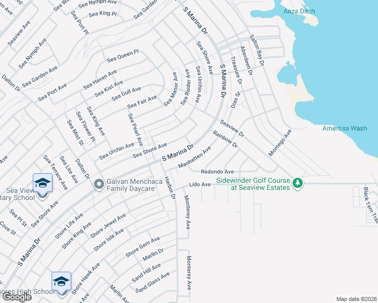 map of restaurants, bars, coffee shops, grocery stores, and more near 2526 South Marina Drive in Thermal