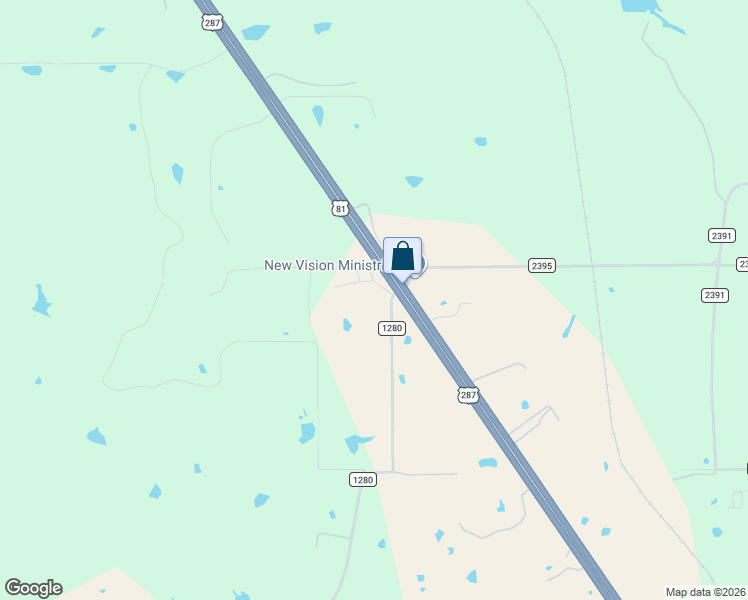 map of restaurants, bars, coffee shops, grocery stores, and more near 4453 U.S. 287 in Alvord