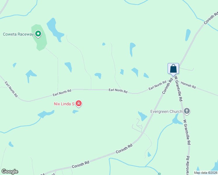 map of restaurants, bars, coffee shops, grocery stores, and more near 682 Earl North Road in Newnan