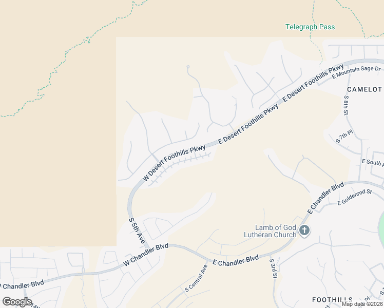 map of restaurants, bars, coffee shops, grocery stores, and more near 415 West Desert Foothills Parkway in Phoenix