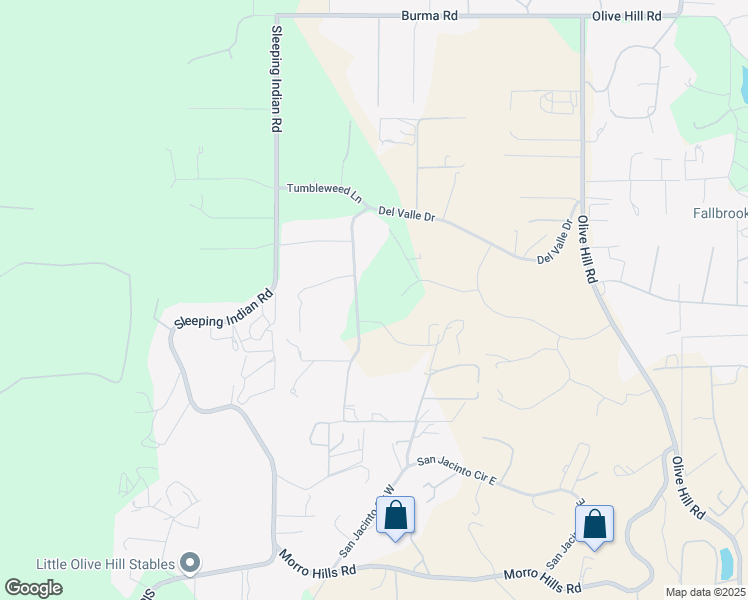 map of restaurants, bars, coffee shops, grocery stores, and more near 736 Del Valle Drive in Fallbrook