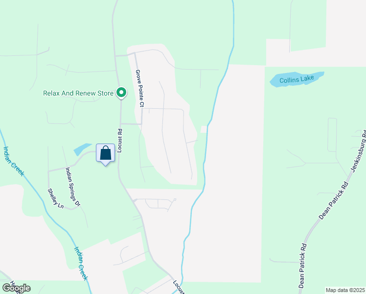 map of restaurants, bars, coffee shops, grocery stores, and more near 228 Grove Pointe Drive in Locust Grove