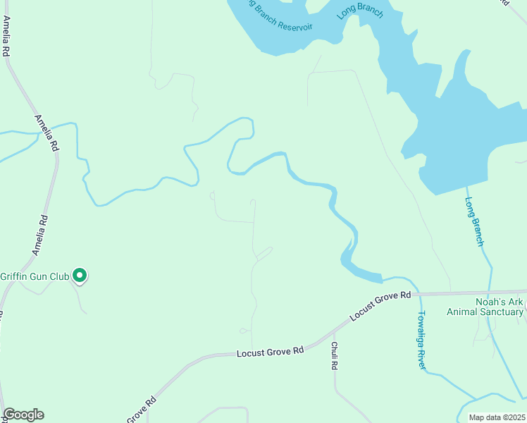 map of restaurants, bars, coffee shops, grocery stores, and more near 2032 River View Tr in Griffin
