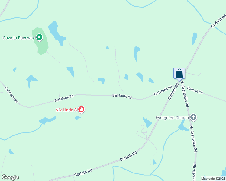 map of restaurants, bars, coffee shops, grocery stores, and more near 682 Earl North Road in Newnan