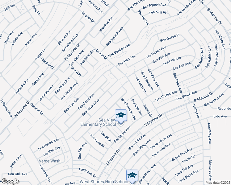 map of restaurants, bars, coffee shops, grocery stores, and more near Sea Kist Avenue in Salton City
