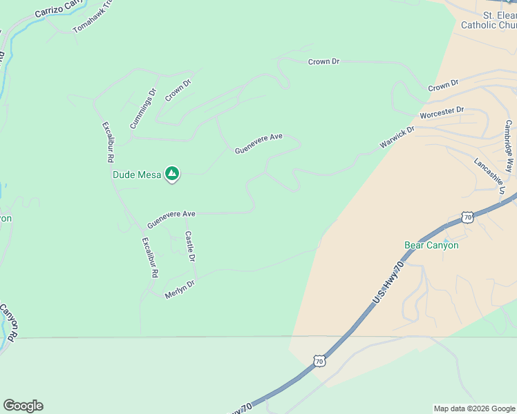 map of restaurants, bars, coffee shops, grocery stores, and more near 142 Guenevere in Ruidoso