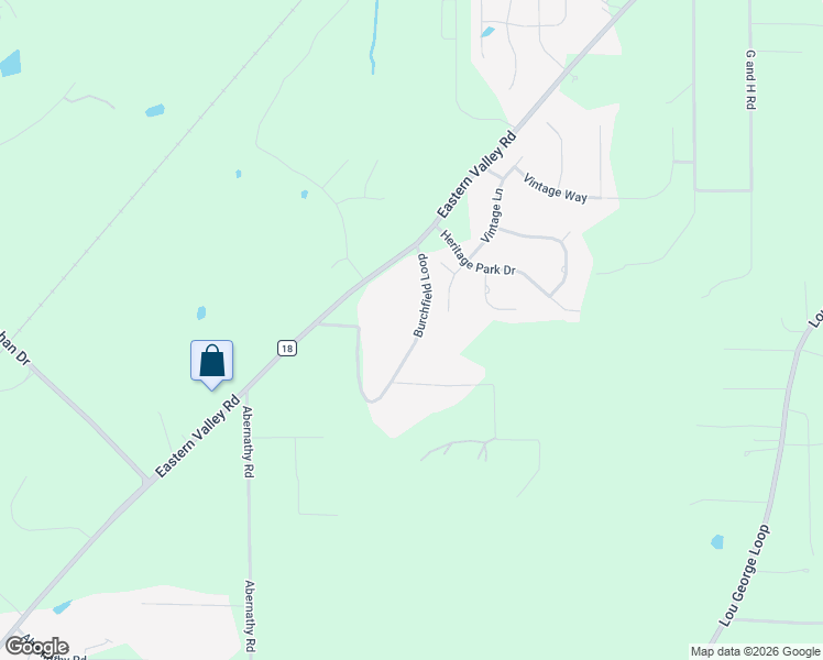 map of restaurants, bars, coffee shops, grocery stores, and more near 6685 Burchfield Loop in McCalla
