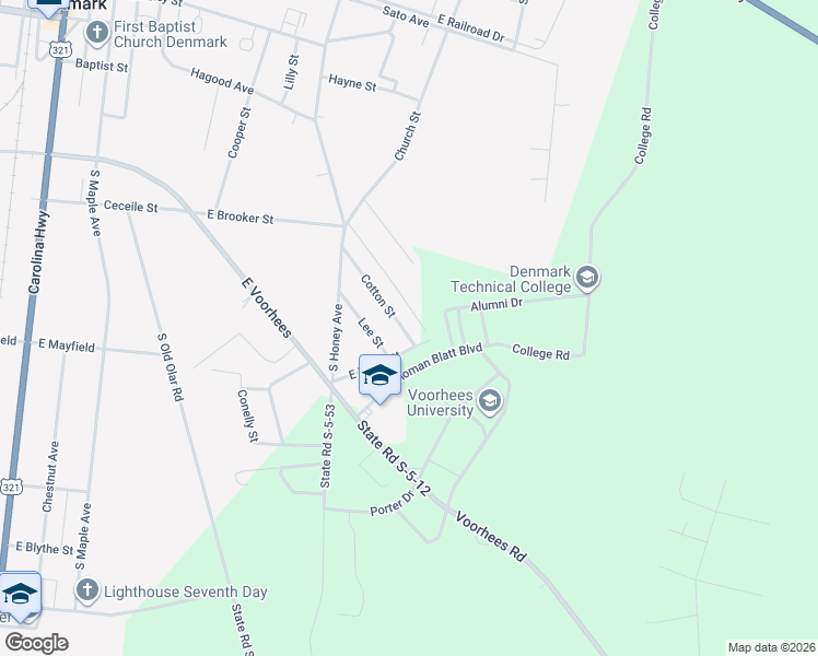 map of restaurants, bars, coffee shops, grocery stores, and more near 237 Cotton Street in Denmark