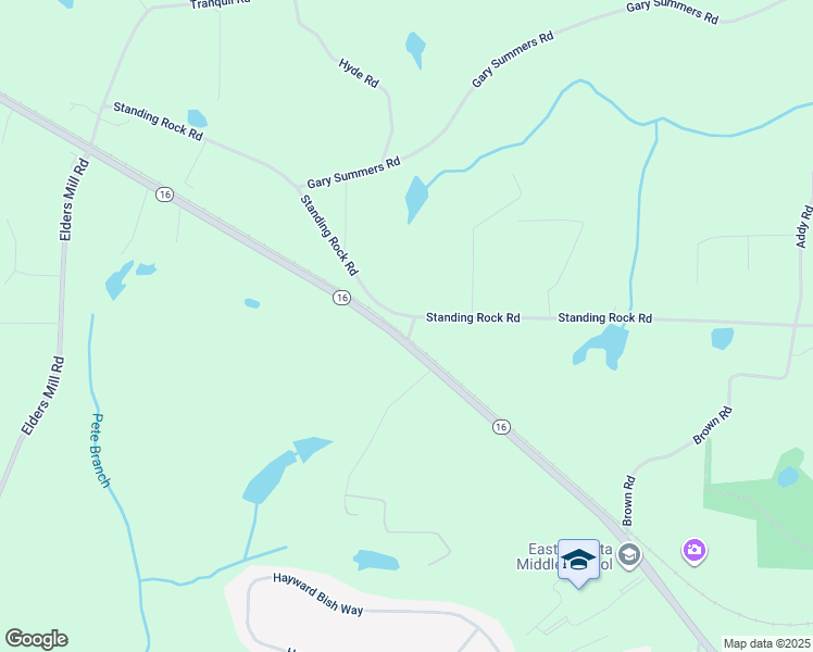 map of restaurants, bars, coffee shops, grocery stores, and more near 1644 Standing Rock Road in Senoia