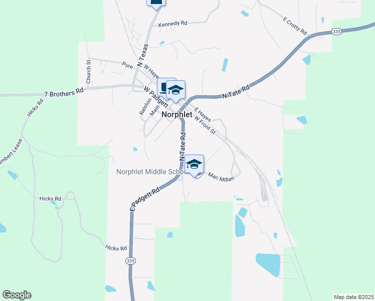 map of restaurants, bars, coffee shops, grocery stores, and more near 508 East Padgett Road in El Dorado