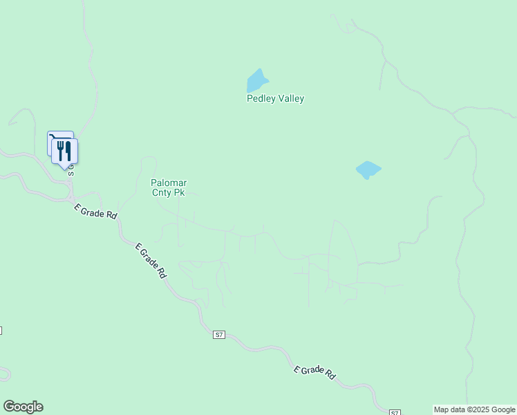 map of restaurants, bars, coffee shops, grocery stores, and more near 22058 Crestline Road in Palomar Mountain