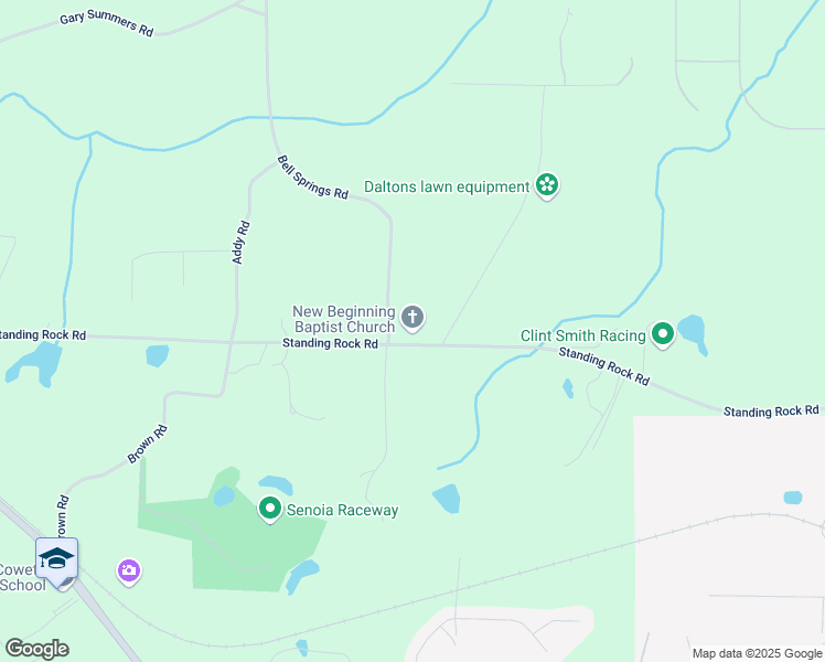 map of restaurants, bars, coffee shops, grocery stores, and more near 973 Standing Rock Road in Senoia