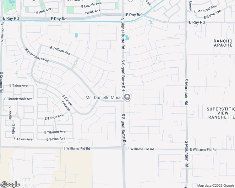 map of restaurants, bars, coffee shops, grocery stores, and more near 10731 East Tesla Avenue in Mesa