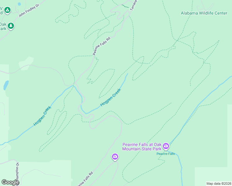 map of restaurants, bars, coffee shops, grocery stores, and more near Peavine Falls Road in Pelham