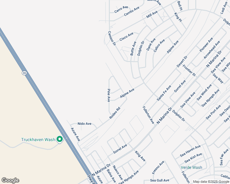map of restaurants, bars, coffee shops, grocery stores, and more near Pine Place in Salton City