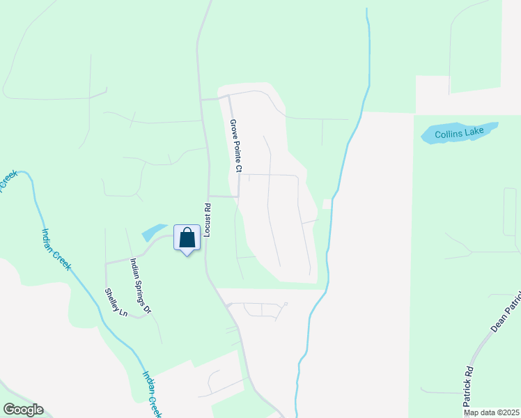 map of restaurants, bars, coffee shops, grocery stores, and more near 615 Grove Pointe Way in Locust Grove
