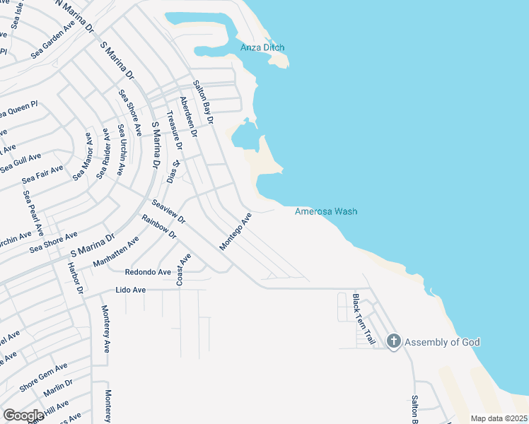 map of restaurants, bars, coffee shops, grocery stores, and more near Salton Bay Drive in Salton City