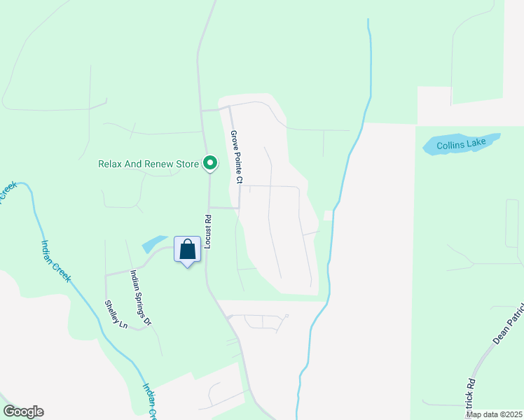 map of restaurants, bars, coffee shops, grocery stores, and more near 615 Grove Pointe Way in Locust Grove