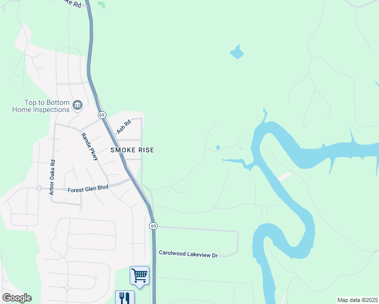 map of restaurants, bars, coffee shops, grocery stores, and more near 13899 Chism Road in Northport