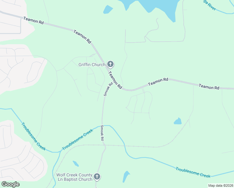 map of restaurants, bars, coffee shops, grocery stores, and more near 990 Smoak Road in Griffin