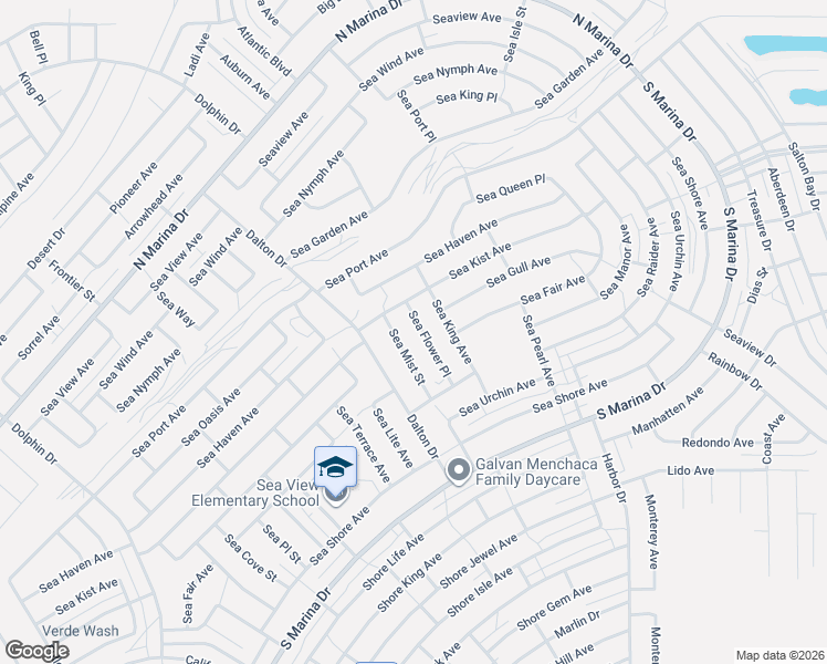 map of restaurants, bars, coffee shops, grocery stores, and more near 2537 Sea Flower Place in Thermal