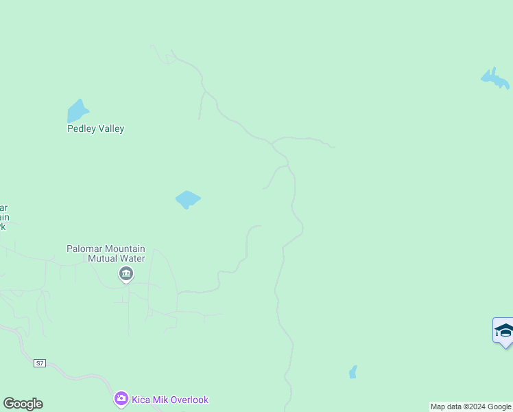map of restaurants, bars, coffee shops, grocery stores, and more near Greenfield Way in Palomar Mountain