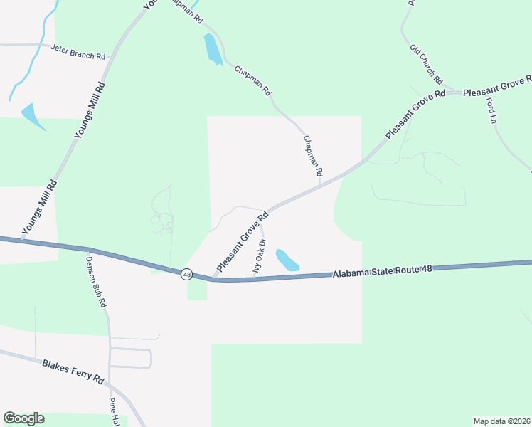 map of restaurants, bars, coffee shops, grocery stores, and more near County Road 204 in Lineville