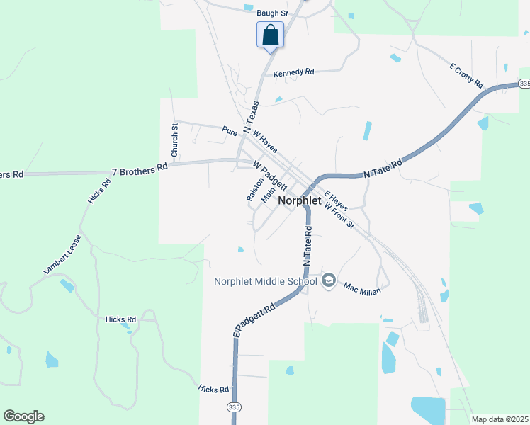 map of restaurants, bars, coffee shops, grocery stores, and more near 201 S Main St in Norphlet