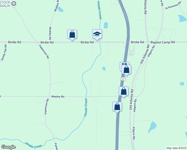 map of restaurants, bars, coffee shops, grocery stores, and more near in Griffin