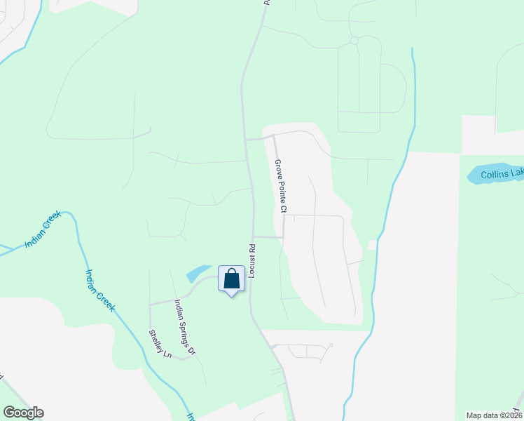 map of restaurants, bars, coffee shops, grocery stores, and more near 633 Locust Road in Locust Grove