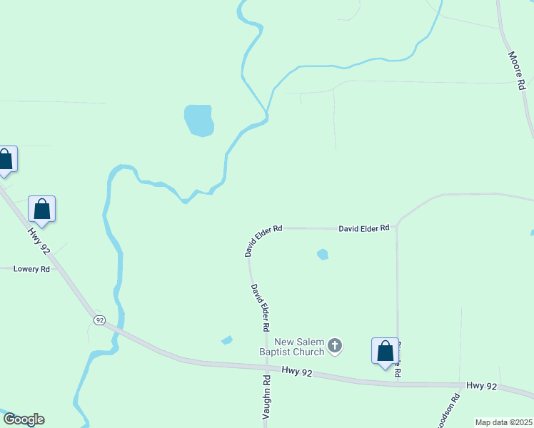 map of restaurants, bars, coffee shops, grocery stores, and more near 349 David Elder Road in Griffin