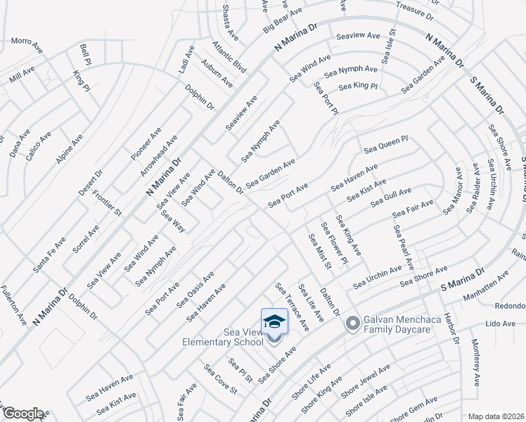 map of restaurants, bars, coffee shops, grocery stores, and more near Sea Port Avenue in Salton City