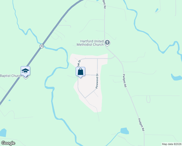 map of restaurants, bars, coffee shops, grocery stores, and more near 150 Country Side Drive in Senoia