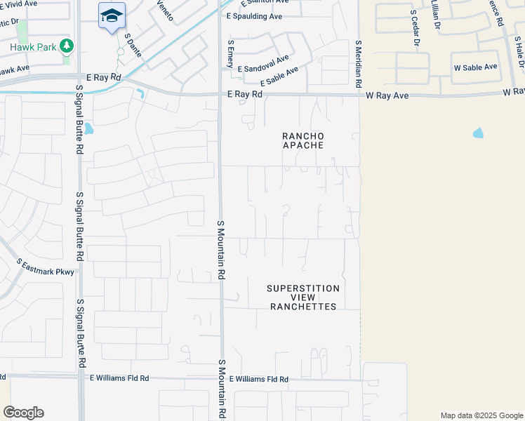 map of restaurants, bars, coffee shops, grocery stores, and more near 22912 East Galveston Street in Mesa