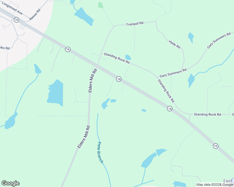 map of restaurants, bars, coffee shops, grocery stores, and more near 5601 Georgia 16 in Senoia