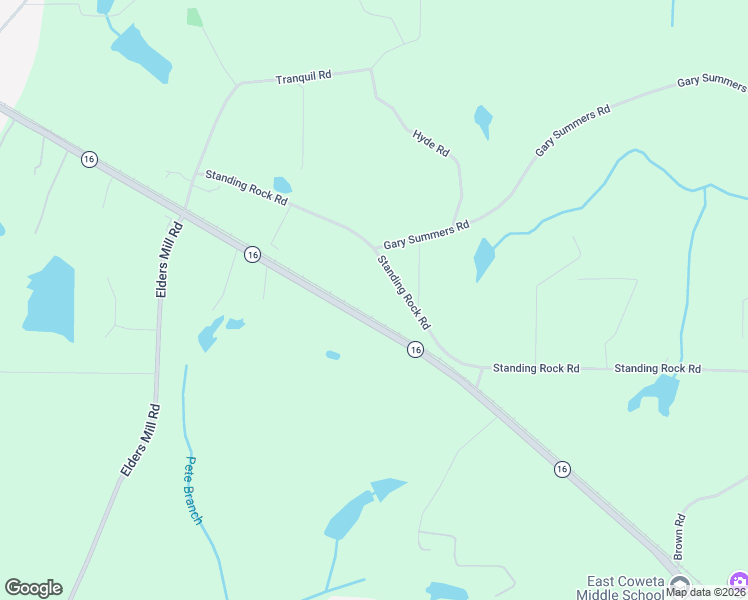 map of restaurants, bars, coffee shops, grocery stores, and more near 2153 Standing Rock Road in Senoia