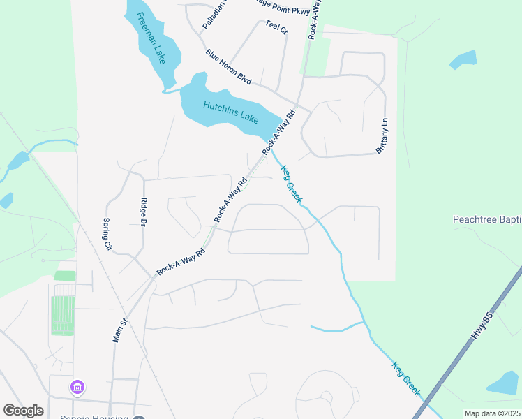 map of restaurants, bars, coffee shops, grocery stores, and more near 175 Autumn Creek in Senoia