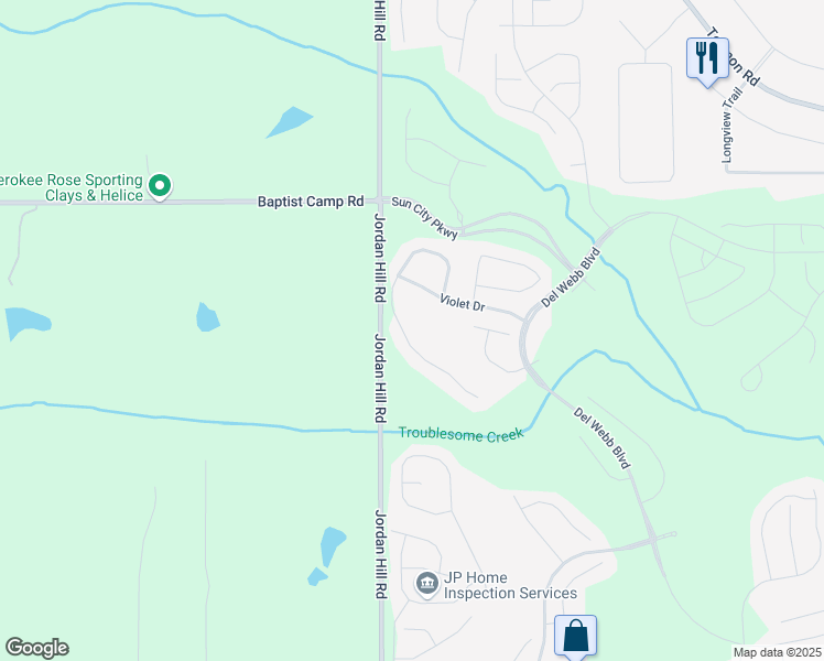 map of restaurants, bars, coffee shops, grocery stores, and more near 155 Begonia Court in Griffin