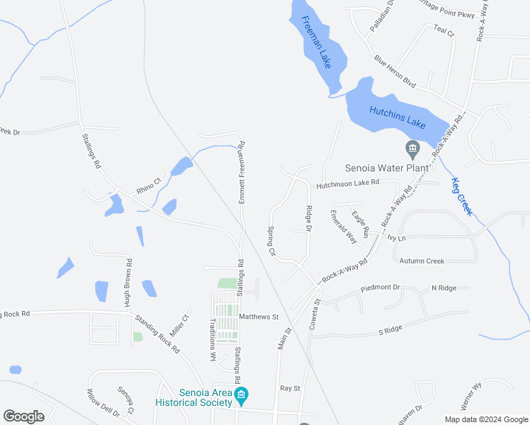 map of restaurants, bars, coffee shops, grocery stores, and more near 130 Spring Circle in Senoia